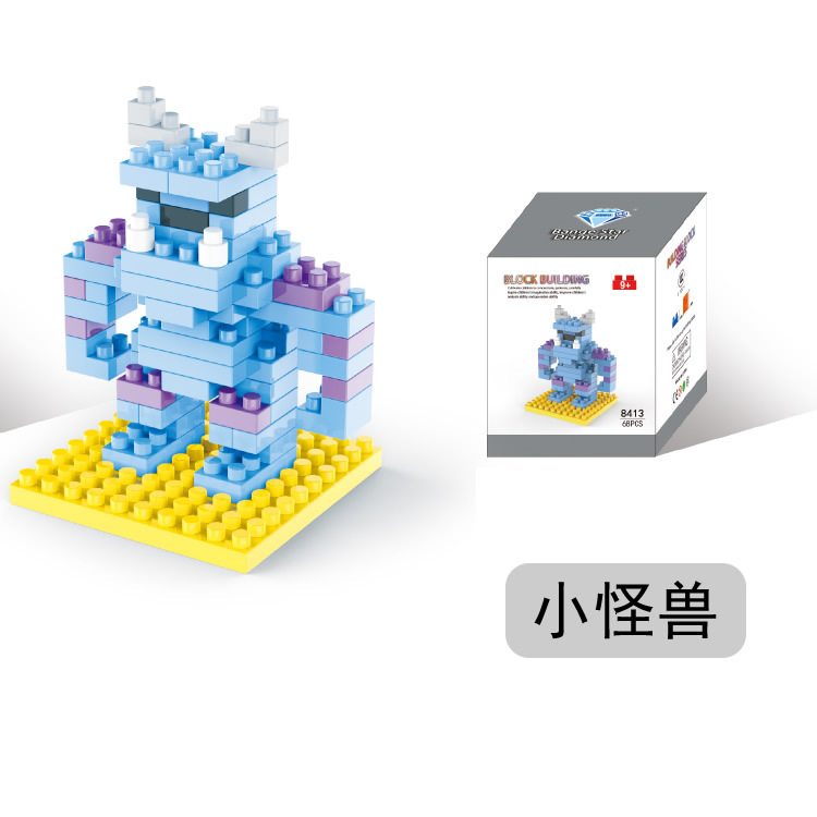 Đồ chơi lego xếp hình khối gạch mô phỏng quỷ xanh