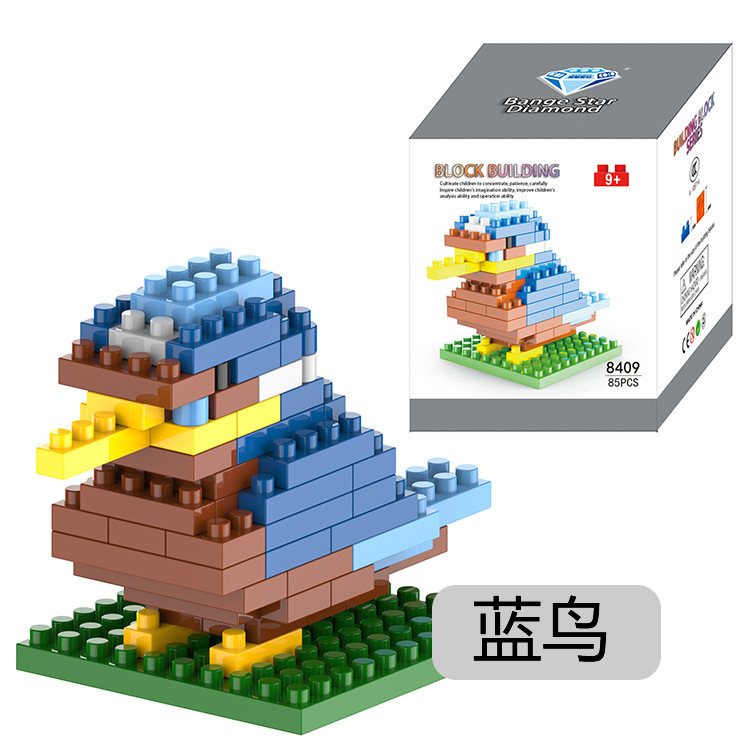 Đồ chơi lego xếp hình khối gạch mô phỏng chim xanh