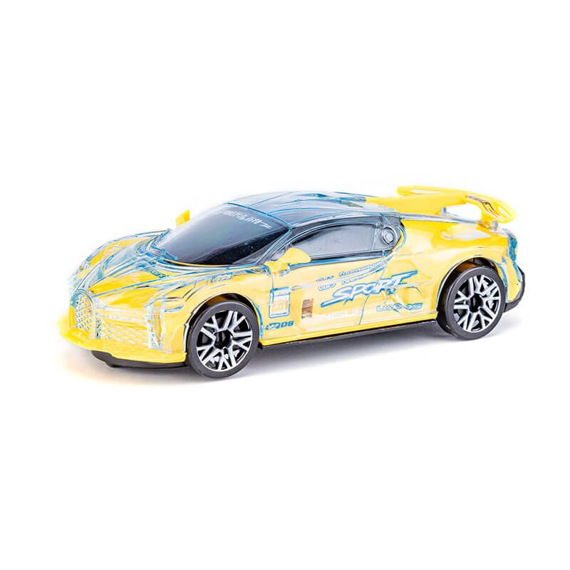 Ô tô bugatti chạy pin phát sáng tự di chuyển (màu vàng)