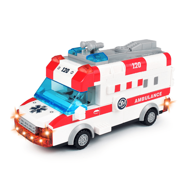 Lego lắp ráp xe cứu thương có đèn 